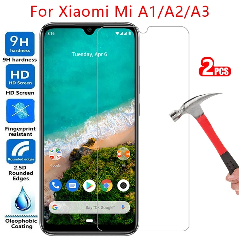 Protector de Pantalla de Vidrio Templado (2 Piezas) para Xiaomi Mi A1, A2 Lite, A3, A1a, A2a, A3 Lite, A3 Pro