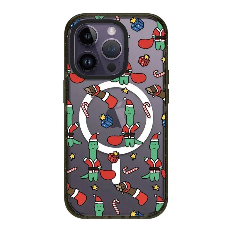 

Magnetic Acrylic Christmas Cartoon Phone Case Cover for iPhone 11 12 13 14 15 16 Pro Max Case for iPhone 16 ProMax