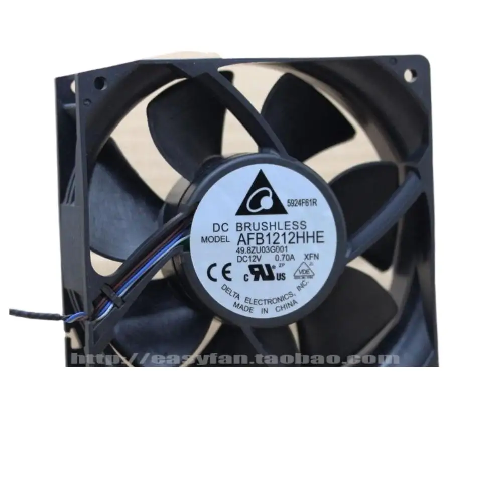 

For Delta AFB1212HHE 12cm 12V 0.70A Dual Ball Cooling Fan - 120x120x38mm, High Airflow Server & Industrial Applications
