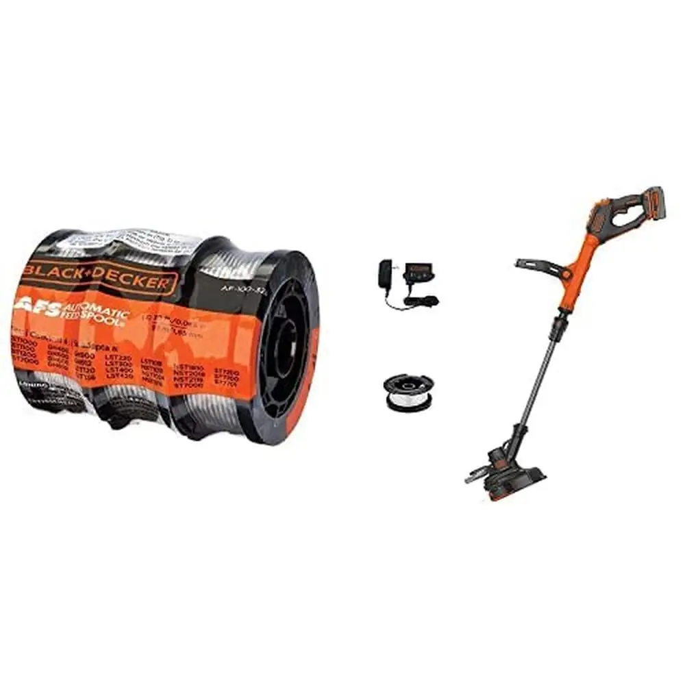 20V MAX Cordless String Trimmer 3-Pack Combo with 30ft 0.065in Line Converts to Wheeled Edger Compatible with Multiple Models