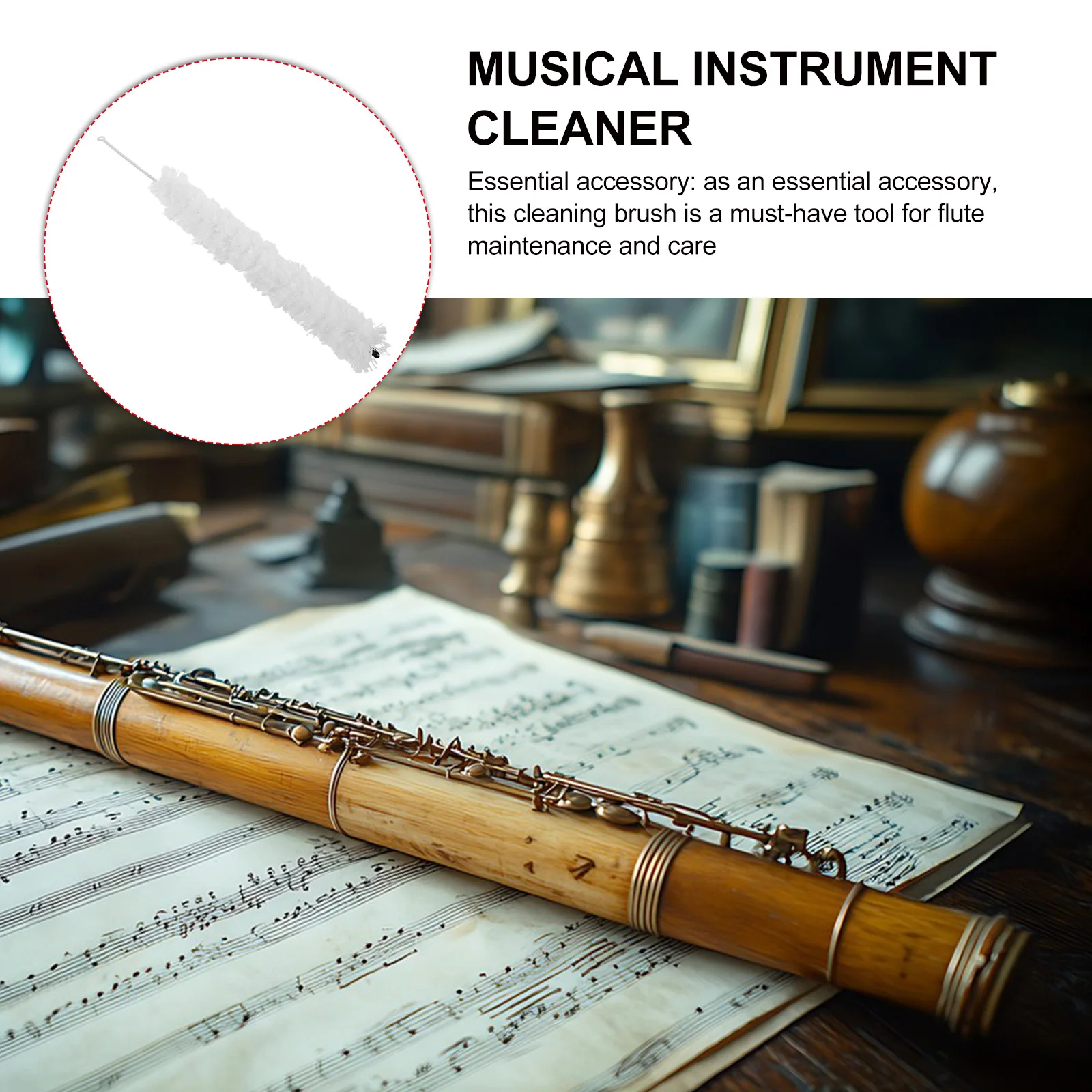 

Flute Cleaning Brush Tool Alto Sax for inside Accessory Accessories Clarinet Care