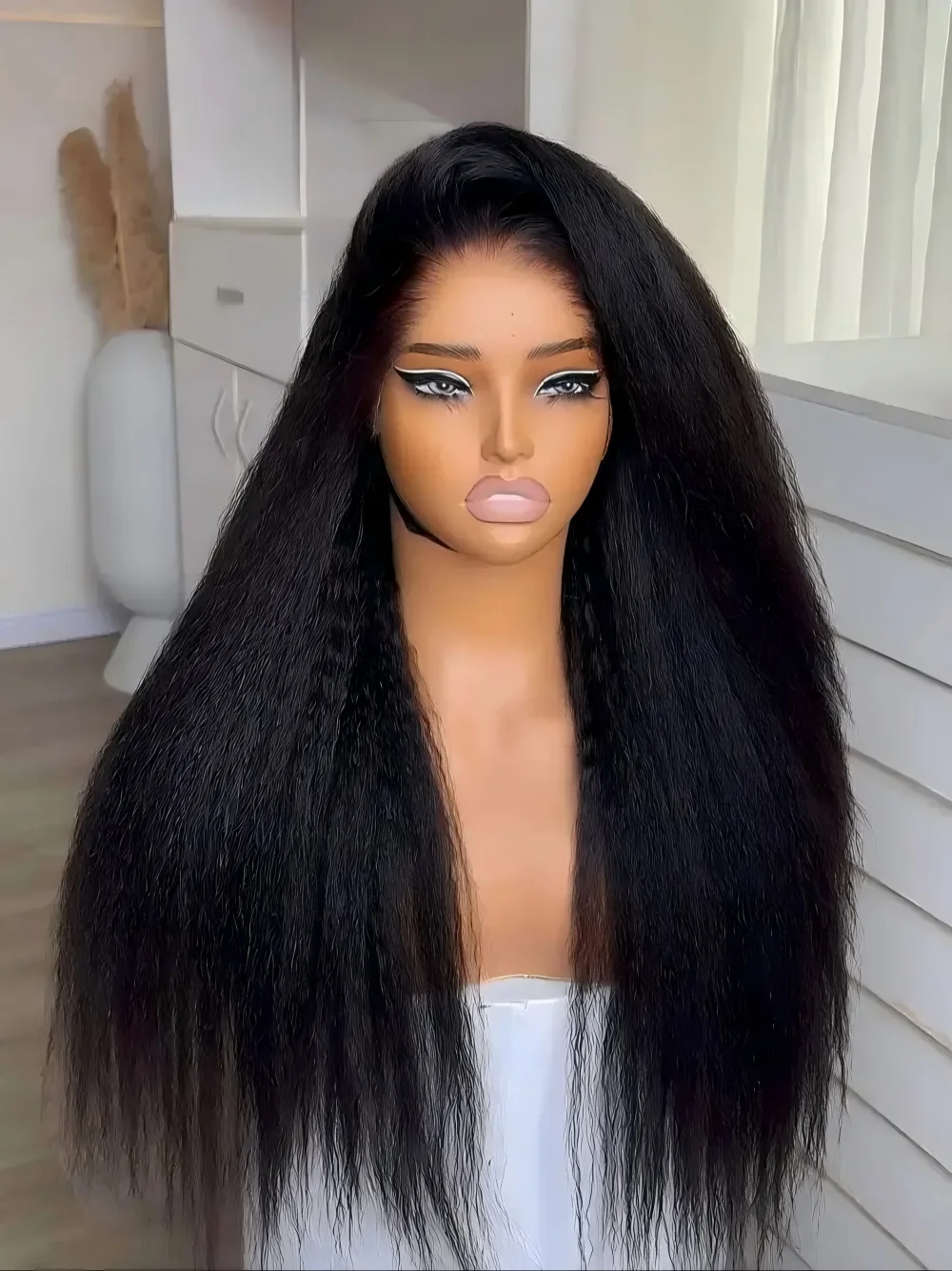 

Готовый к носке парик с HD-кружевной передней частью 13x4/13x6, 200% крепкий прямой парик из натуральных волос Yaki Straight для женщин, 36 дюймов