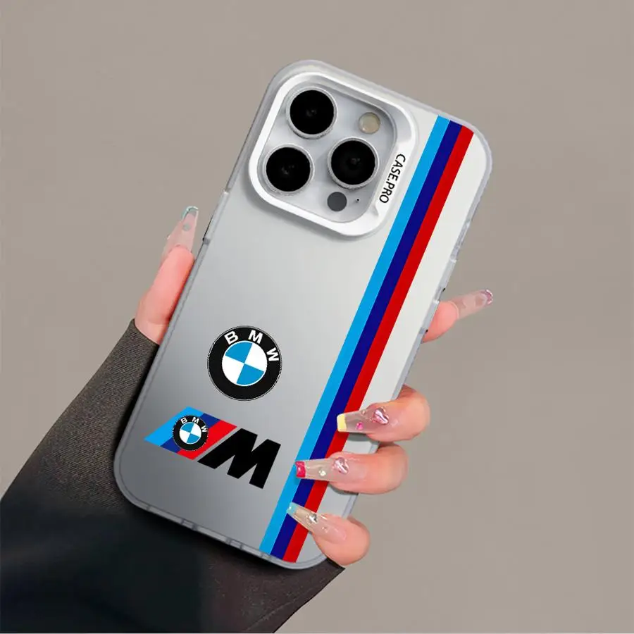 Red Blue Line Bbmm Ww Sport Car Phone Case for Apple iPhone 16 15 Pro Max 14 Plus Bumper Capa Cover