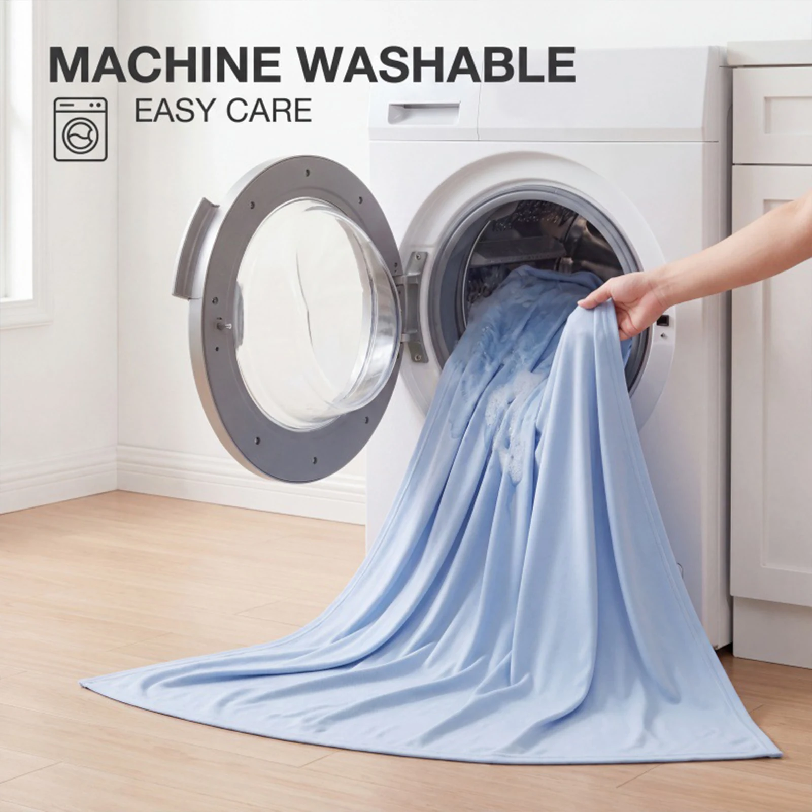 Summer Ice Silk Cooling Blanket Cold Bed Blankets Washable Cool Soft  Quilt Thin Ice Silk Quilt for Hot Sleepers / Night Sweats