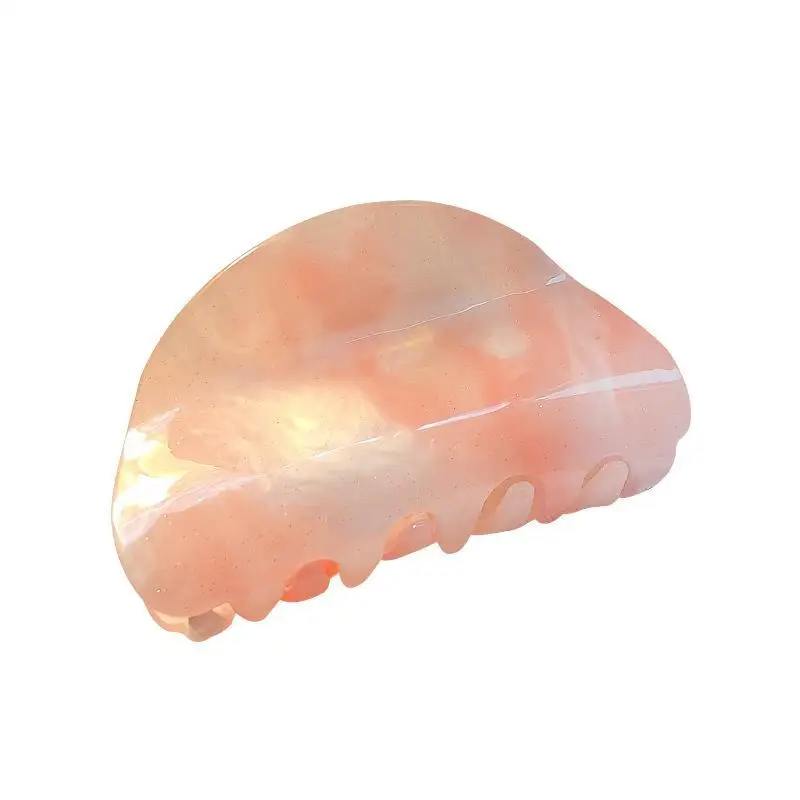 Sunlight Activated Color Change Hair Clips Starry Sky Design Half Round Grip Elegant Hairpins for Women Makeup Bath Hair Fix