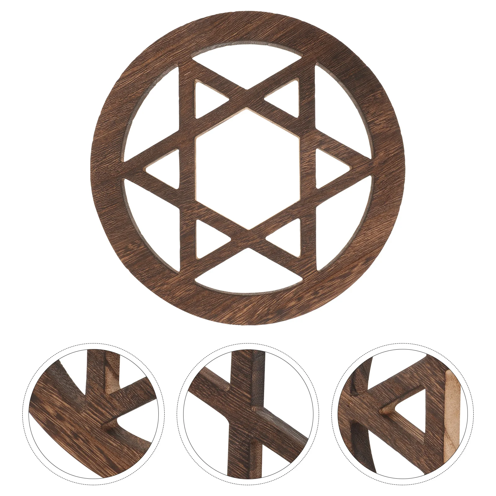 

Wooden Altar Ornament Rustic Carved Altar Tile Wall Art Sacred Decoration Flower of Life Decor Home Office Ceremony