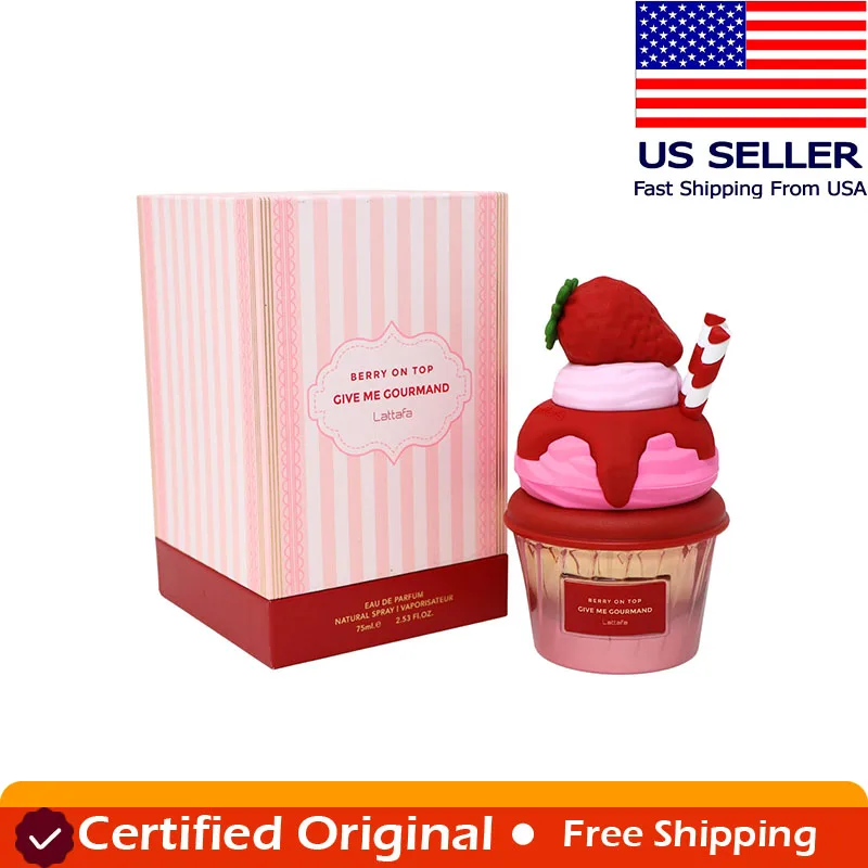 

Lattafa Berry on Top Eau De Parfum Give Me Gourmand Collection 75ml Cologne Persistence Arabian Long-lasting Fragrance Portable