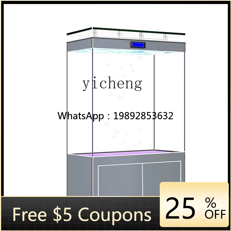 

H3-25 vertical fish tank floor-to-ceiling integrated bottom tank A complete set of explosion-proof thickened glass arowana tank