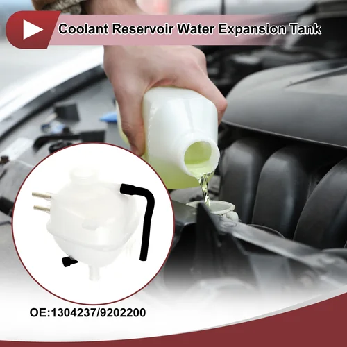 Imagen 2 del producto UXCELL Tanque de expansión de agua del depósito de refrigerante del motor para Vauxhall Vectra C 2000-2009 Botella de radiador de refrigerante No. 1304237