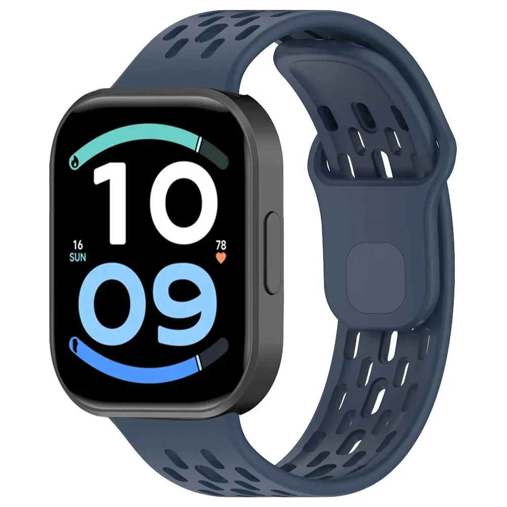 Sport-Silikonarmband für Redmi Watch 6 Active-6 Lite/6 5 4 Atmungsaktiver Stil Verstellbares Armband für Xiaomi Mi Band 10-9-8 Pro – Detail 12