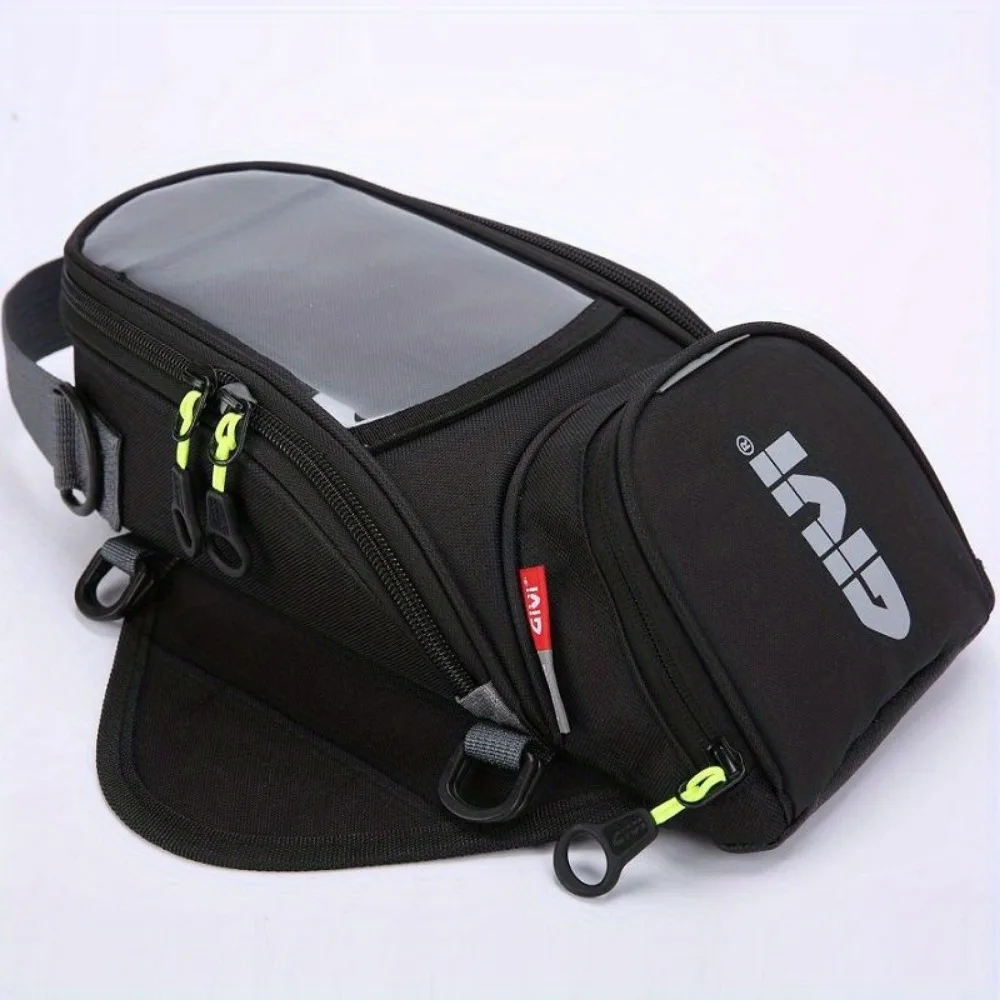 Motorcycle Tank Bag Water-Resistant Magnetic Saddle Bag with Phone Holder Rain Cover Motorcycle Accessories Moto Backpack