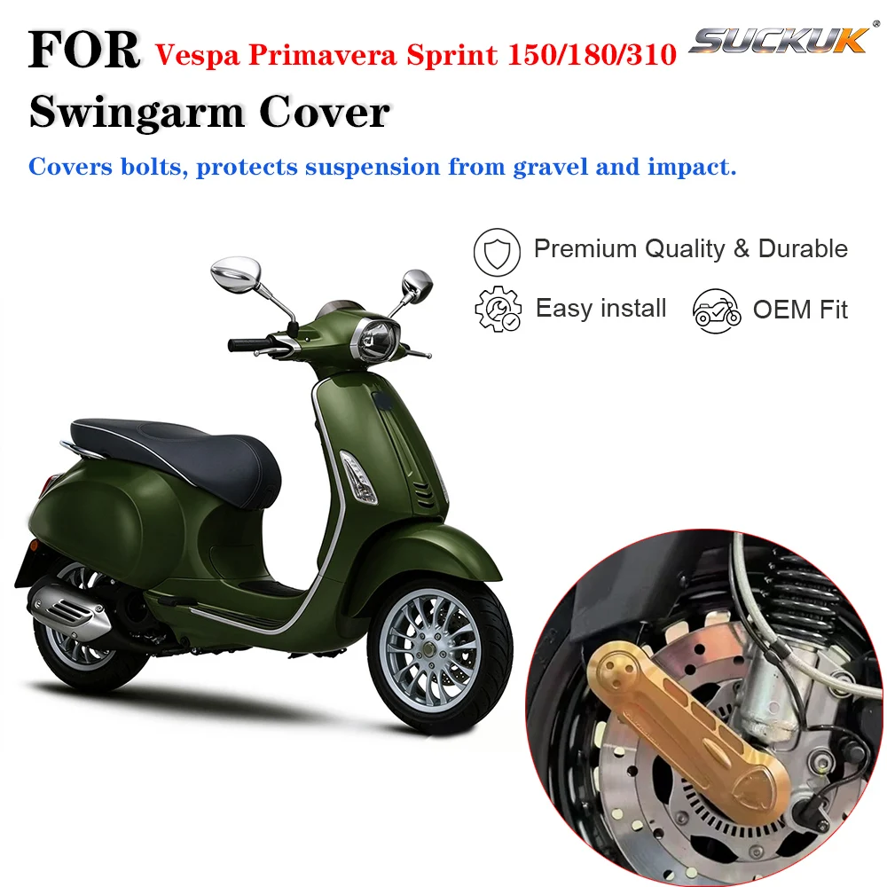 For Piaggio Vespa Primavera Sprint 150/180/310 GTS300 Sei Giorni Peach Style CNC Aluminum Swingarm Decor Cover