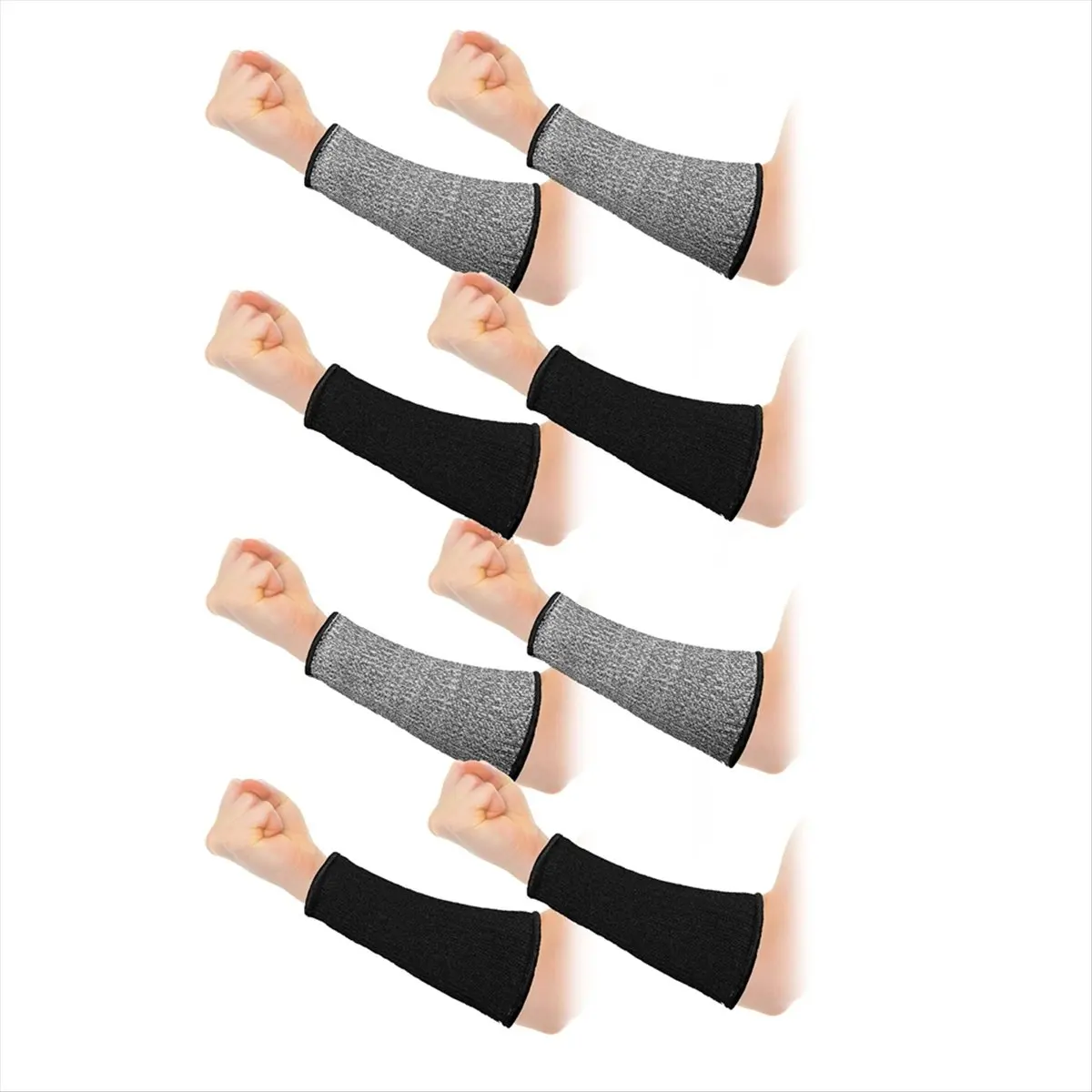 T28C! 4 Pairs Cut Resistant Sleeve Arm Protection Sleeves Level 5 Protection Safety Protective Sleeves for Men Women