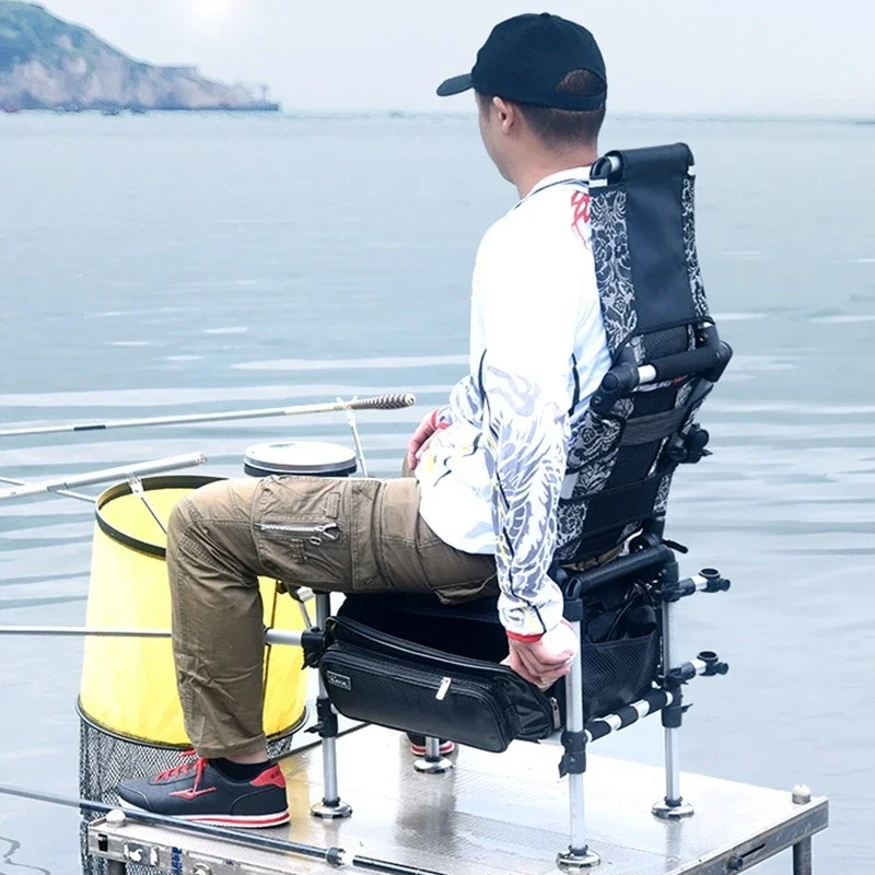 Fishing gear chair-type with backrest folding portable fishing box lightweight multi-functional fishing chair