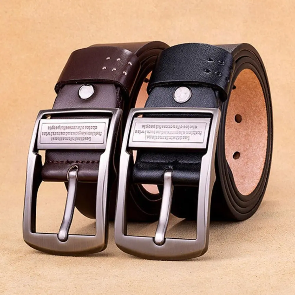 

Man Luxury Design Business Leather Belt Casual Versatile Waist Strap Pin Buckle Waistband