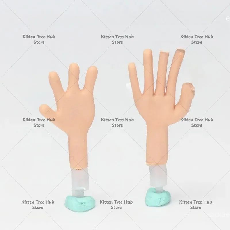 Stop-motion Animation Doll Silicone Hands - Freely Movable Mini Moldable Silicone - Left and Right Hands Pair