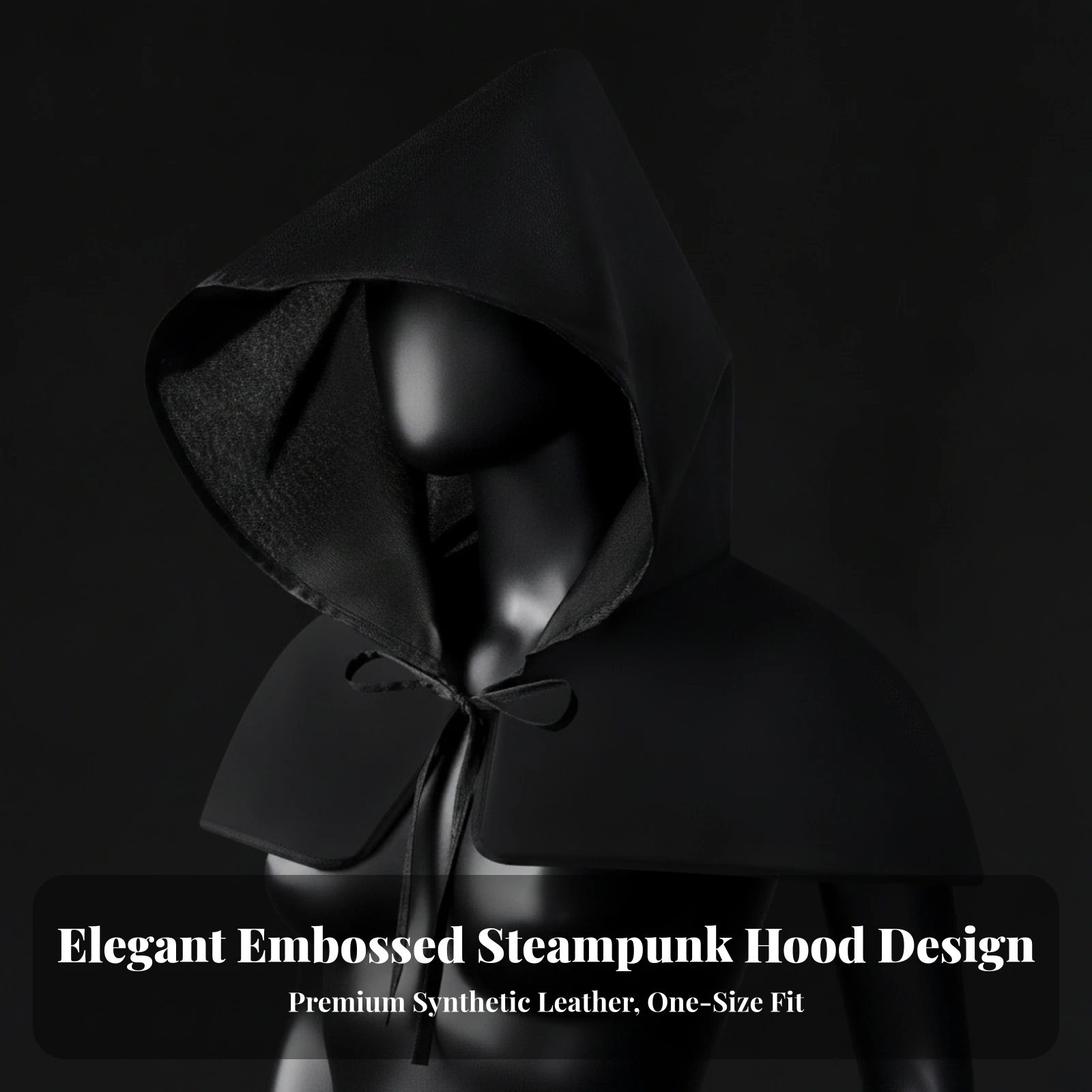Hooded Head Covering with Shoulder Cape Embossed Cosplay Hood with Cape Hooded Cloak Lightweight Headwear Comfortable