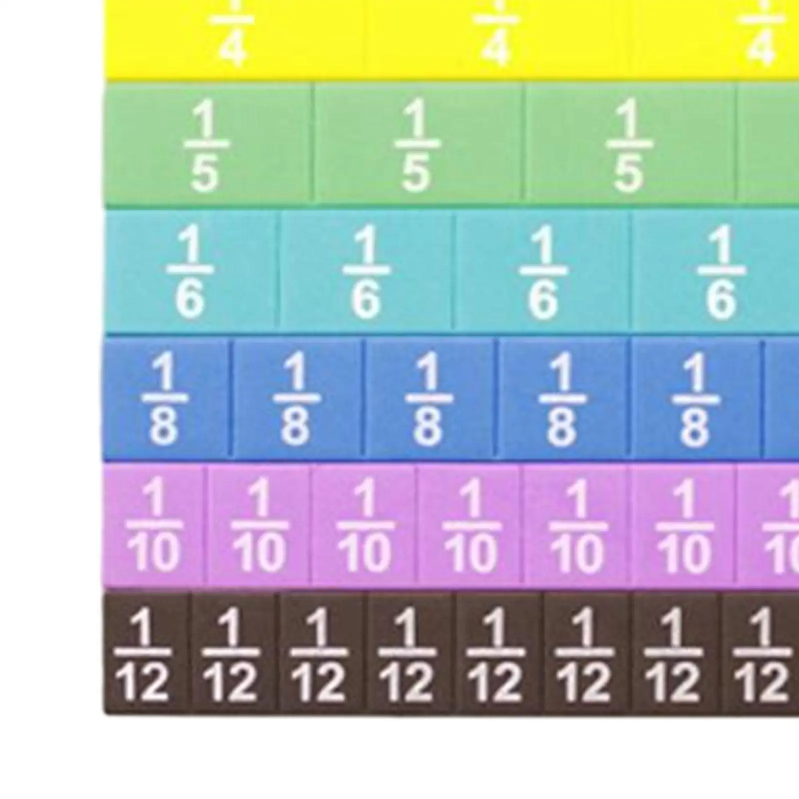 Tiras de fracción de 51 piezas para aprender contracción, materiales de matemáticas para 2ND, 3rd, 4TH y 5TH, juguetes educativos Montessori