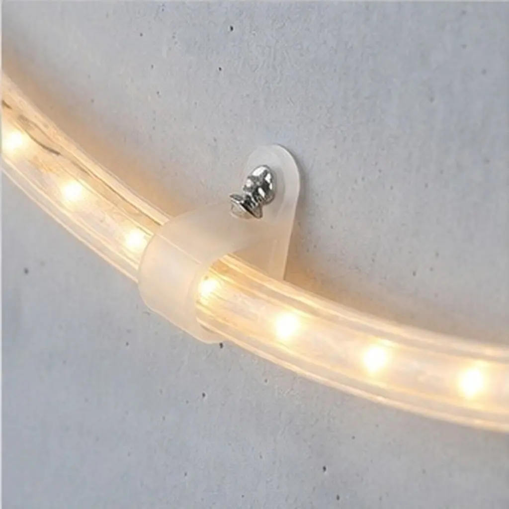 100 Pcs Cord Holders for Cables Dowel Clamp Round Light Fastener Hand Rope Clip