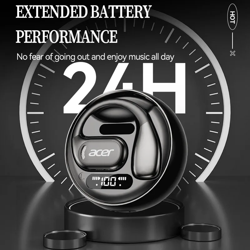 [Offizielles Acer Originalprodukt] Ohr510 Kabellose Bluetooth-Kopfhörer, offenes Design, angenehm zu tragen, für Sport, Laufen, Fitness, kompatibel mit Mobiltelefonen, Tablets, Laptops, mehreren Geräten