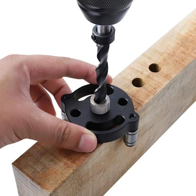 

Самоцентрирующийся дюбельный зажим 6/8/10 мм, деревообрабатывающий карманный зажим для отверстий, перфоратор с прямыми отверстиями, направляющая для сверла, локатор для деревянного соединения