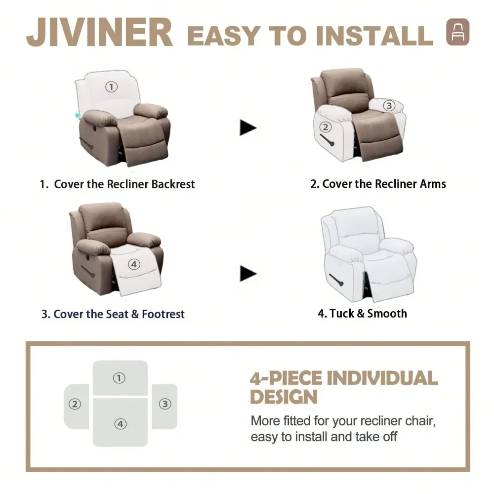 Recliner Slipcover Latest Jacquard Recliner Chair Cover With Side Pocket AntiSlip Fitted Recliner Cover Couch Furniture Protect