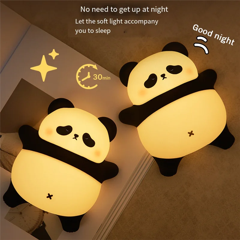 

Rechargeable Cute Night Light, Food Grade Silicone Touch Night Light, Dimmable Cute Lamp For Bedrooms, Cute Gifts Easy To Use-AB