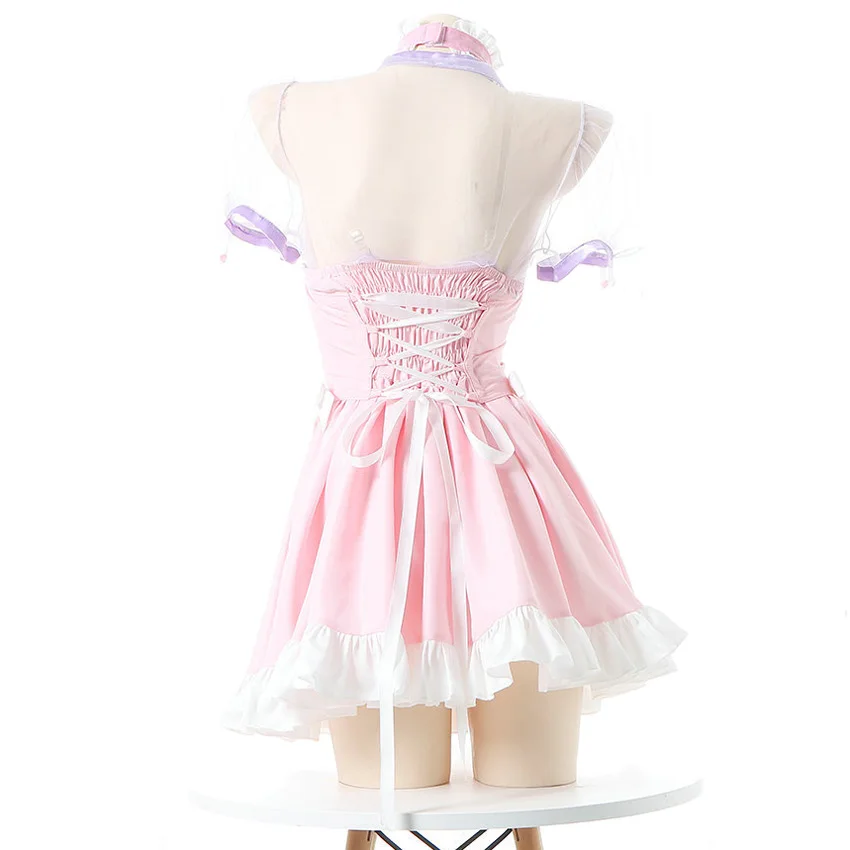 AniLV アニメロリータ少女ピンクドレスメイド制服プリンセス衣装コスプレ衣装