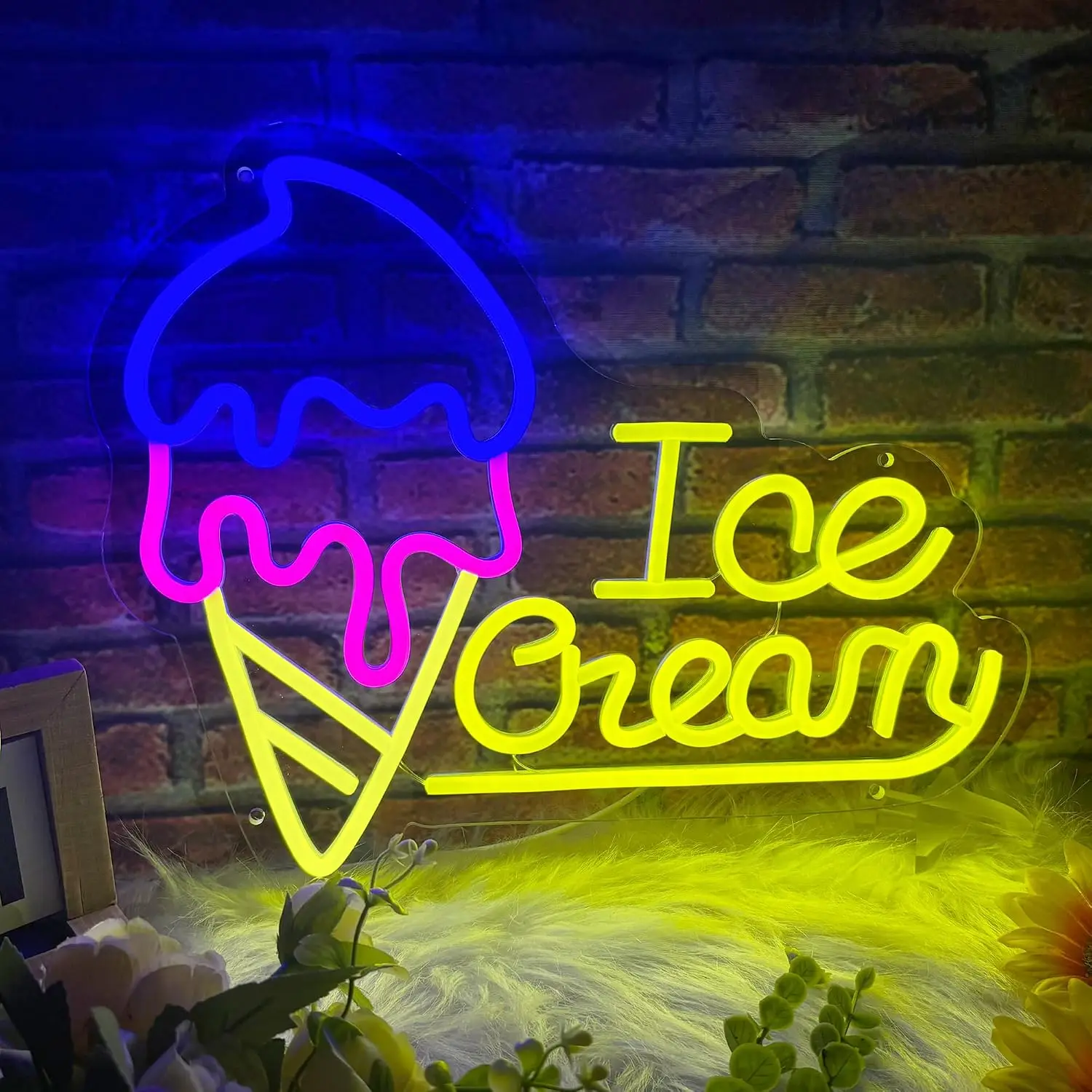 Ice Cream Neon Sign Dimmable Dessert Bar LED Light for Ice Cream Shop Bedroom Party Decor Birthday Gifts for Ice Cream Lovers gallery 3