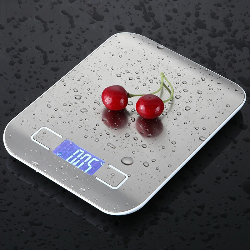 5kg/10kg Digital Kitchen Scale LCD Display Stainless Steel Electronic Scales Home Jewelry Food Snacks Weighing Baking Tools