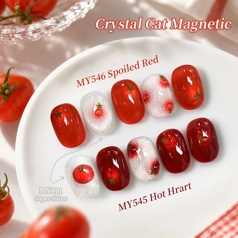 

BORN PRETTY 10ml Red Crystal Cat Magnetic Gel Nail Polish Manicure Semi Permanent Soak Off UV Gel Nail Art Supplies