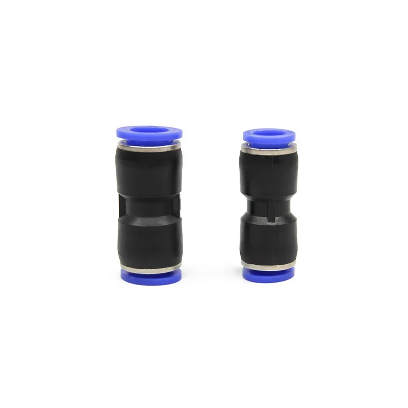 100/50PCS PU PV type 90 Degree 2way Pipe Connector Pneumatic Fitting Plastic 4mm 6mm 8mm Staght Push In Quick Slip Lock Fittings