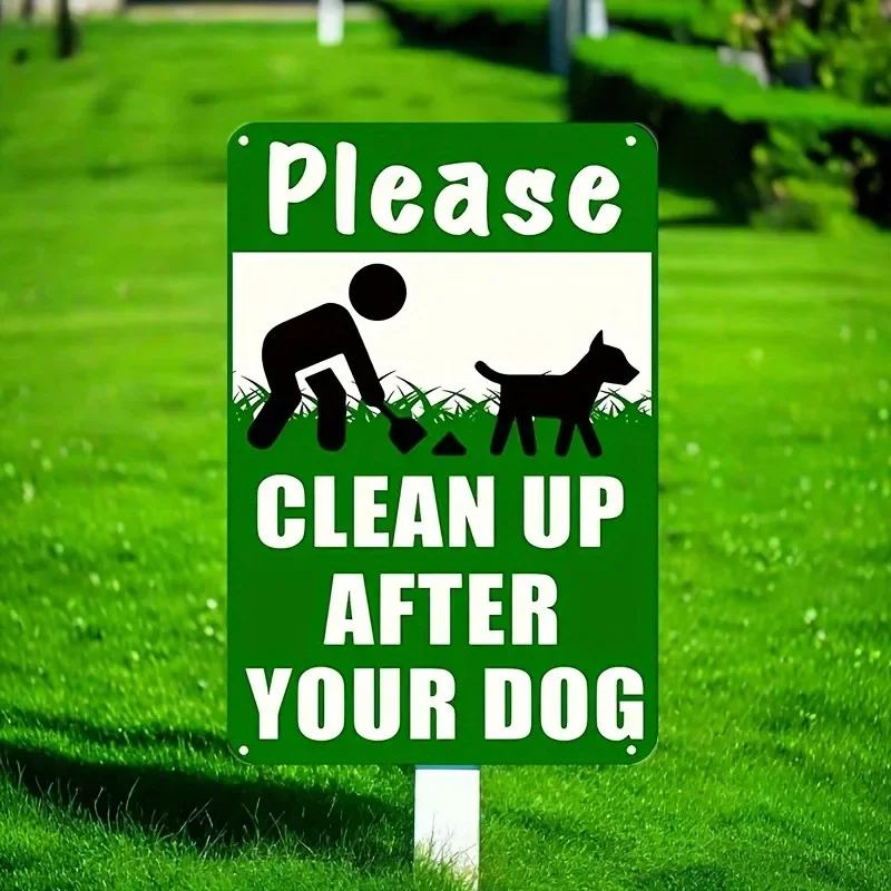 Vintage Metal Sign Clean Up After Your Pet Aluminum Wall Art 12x18in Waterproof Durable For Home Garden Garage Cave Decor