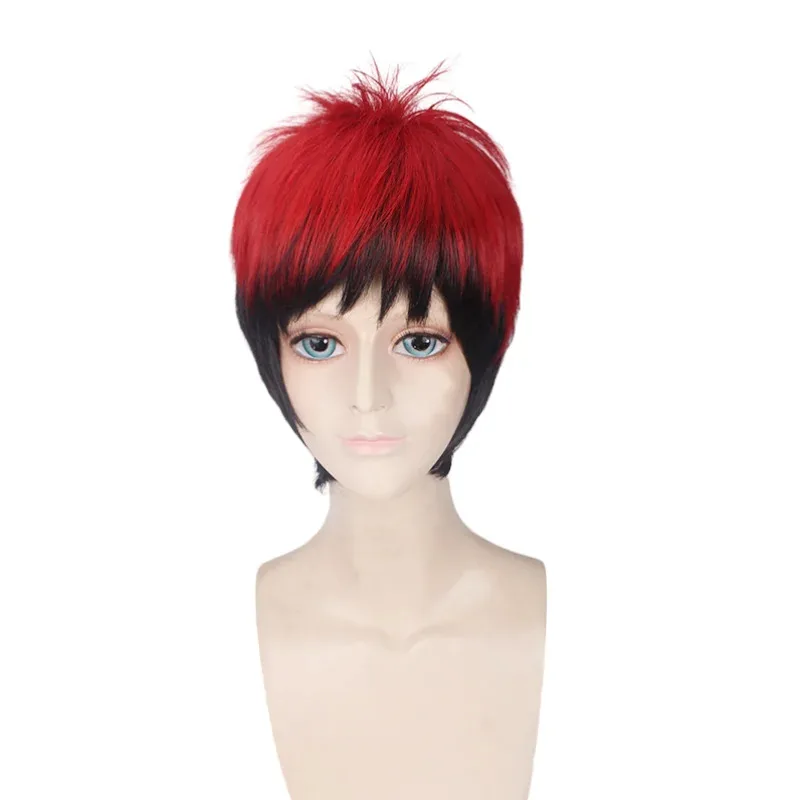 

sisi 2233Anime Kuroko No Basuke Seirin Kagami Taiga Red And Black Cosplay Costume Basketball Imported High Temperature Wig 3