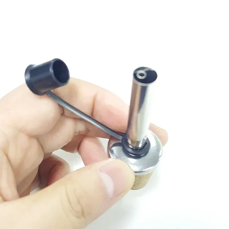 1pcs HOT Wooden Bottle Stopper Stainless Steel Wine Oil Pourer Dispenser Wine Bottle Pour Spout Stopper with Lid Barware