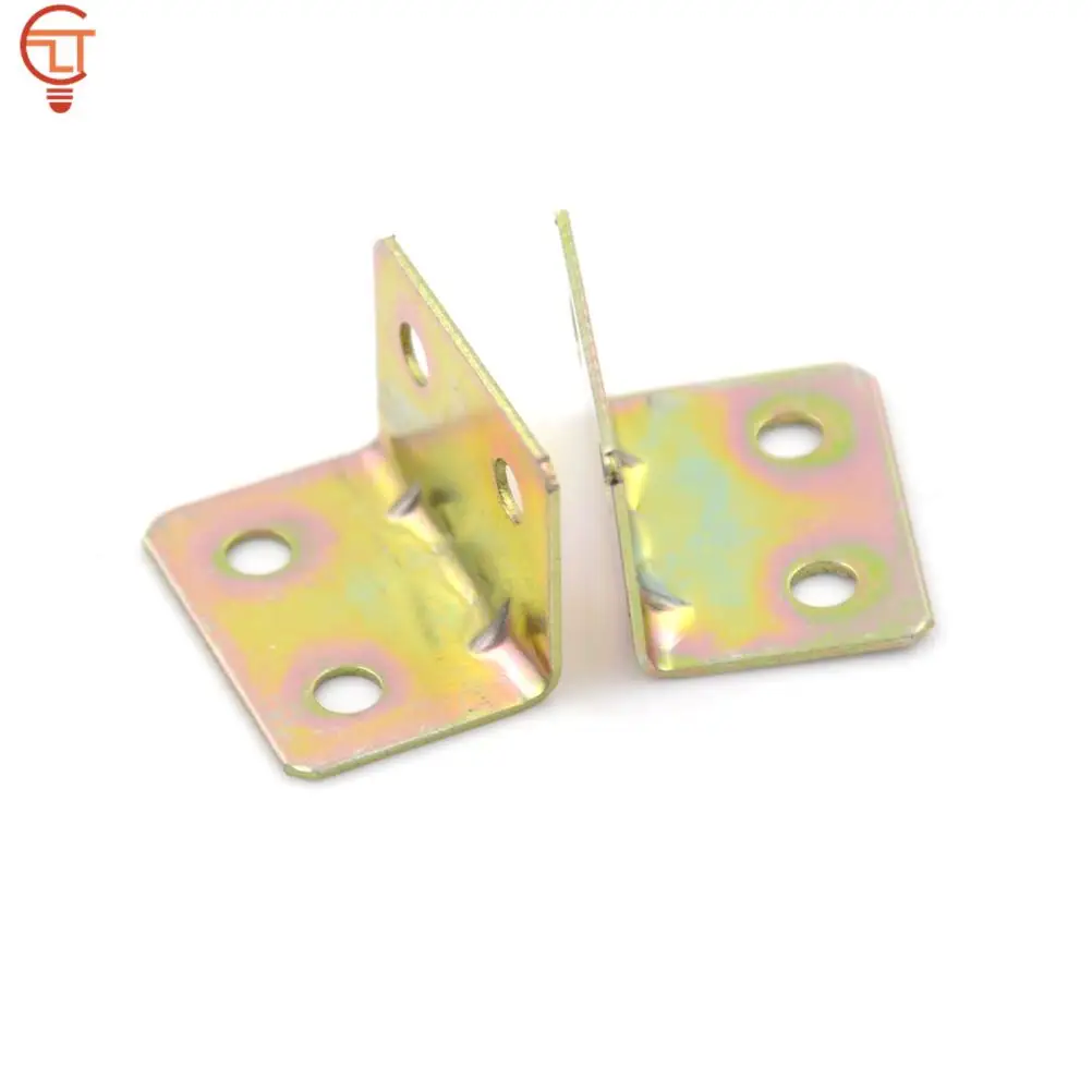 10 pezzi 29*20*4mm supporto per mensola ad angolo retto in metallo a 90 gradi 4 fori