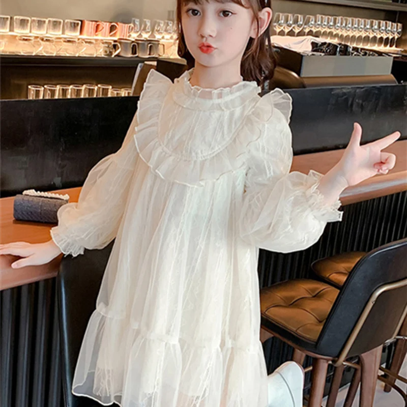 Girl Dress Party Evening Gown Cotton Skirts 2022 Organza Spring Summer Flower Girl Dress Vestido Robe Fille Home Kids Baby Child