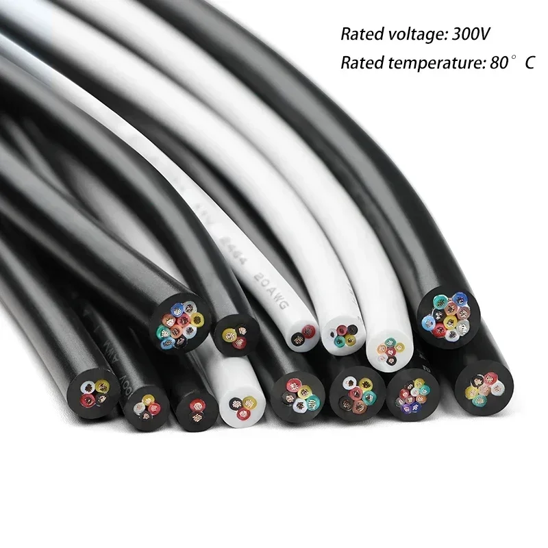 

30 28 26 24 22 20 18 16 14AWG Multi-Core 2 3 4 5 6 7 8 9 10 Cores Channel Audio Power Cable Copper Wires 2/5/10m UL2464 PVC Wire