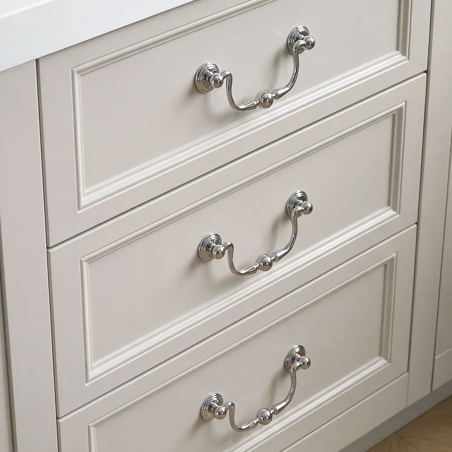 SAILANKA Solid Brass Pull Ring Design Cabinet Door Handle Wardrobe Drawer Handle Vanity Cupboard Shoe Cabinet Furniture Hardware
