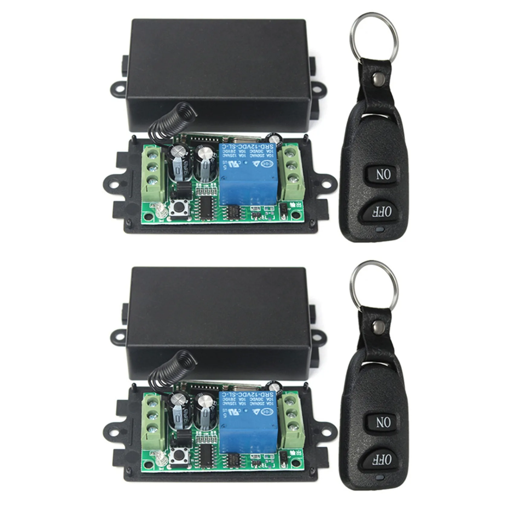 # Best Choice 2X Dc 12V 10A 1Ch Wireless Remote Control Switch System Receiver Transmitter 2 Buttons Waterproof Remote 433Mhz