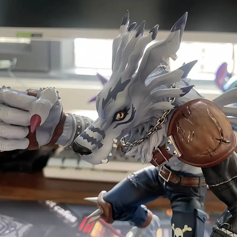 

22cm PVC Anime Action Figures New Digimon Adventure Were Garurumon And Metal Greymon Collectible Toy Figurine Decoration Gifts