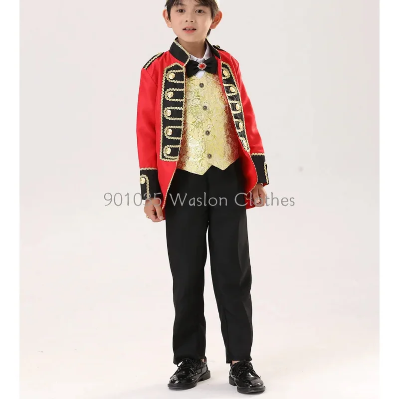 

COSda@Kids Medieval Court Prince costume Boys King cosplay Fancy Dress Tuxedo Suit Carnival Birthday Gift For Ki