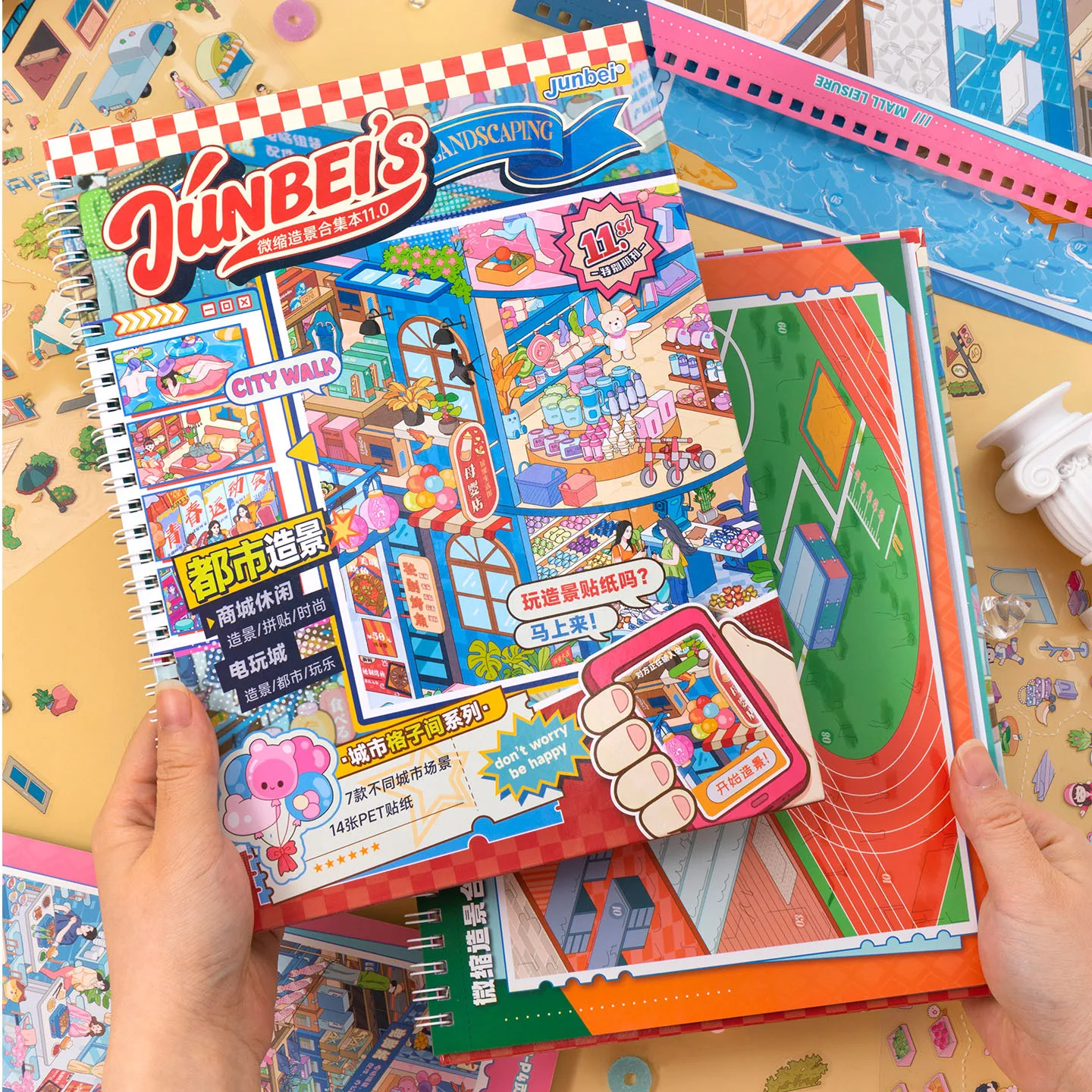 3d-miniature-scene-sticker-book-large-grid-room-house-landscape-puzzle-stickers-small-patterns-creative-diy-handcraft