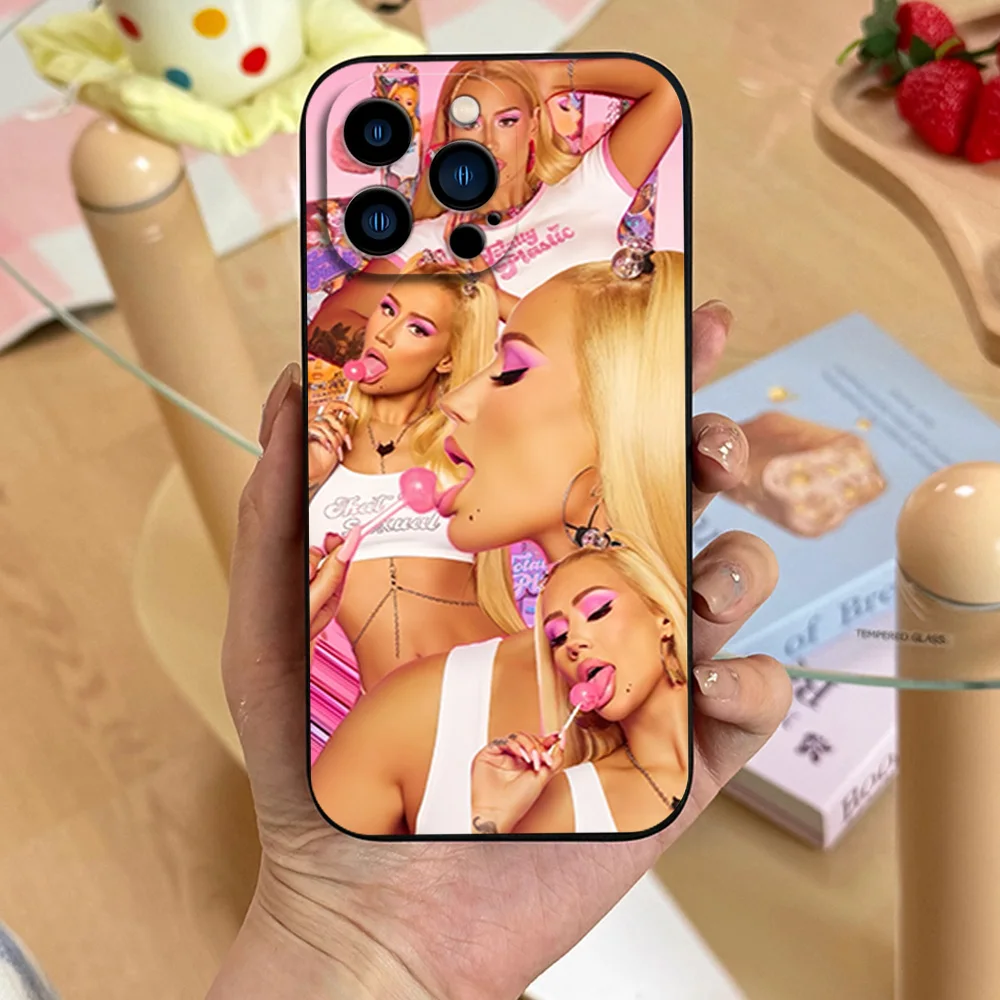 Singer Iggy Azalea Fancy For iPhone 11 12 13 14 15 16 Pro Max Plus Black Soft Case Shell