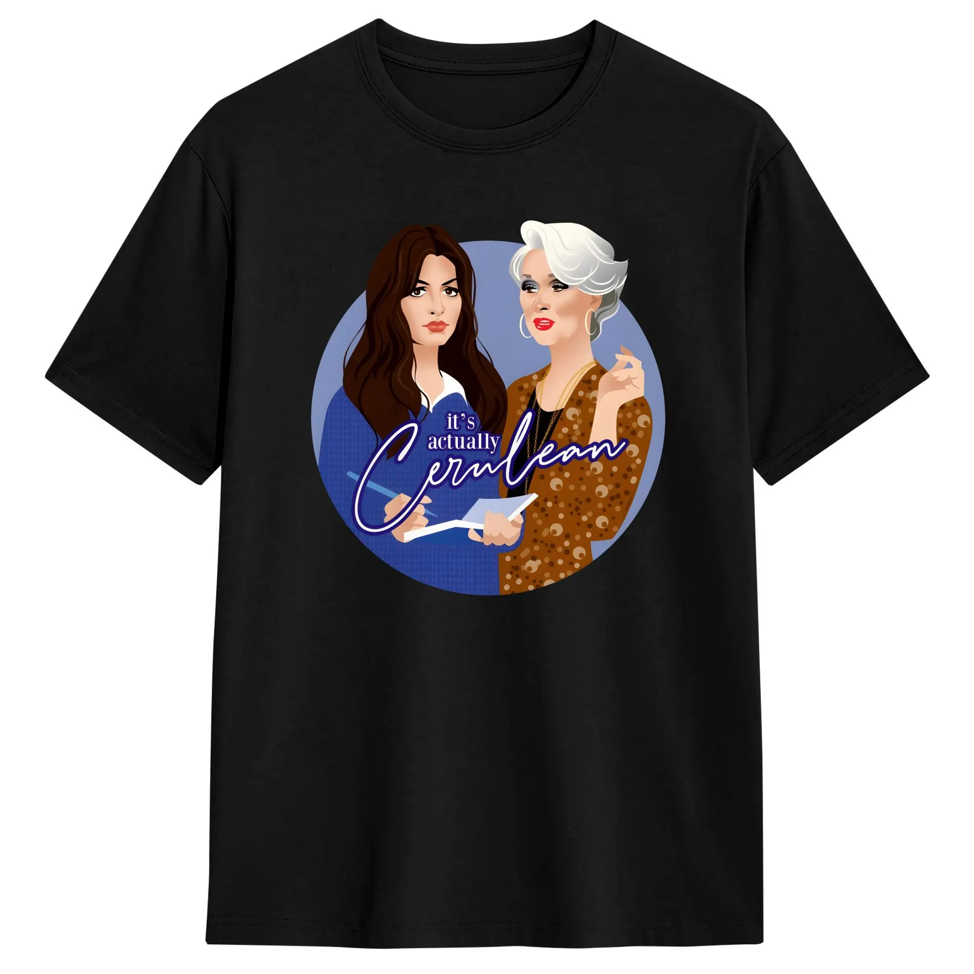 It‘s actually cerulean The Devil Wears Pradad T Shirt Men  Y2K Fun T Shirts Beach O-Neck Hippie Tees Pattern Plus Size Tops