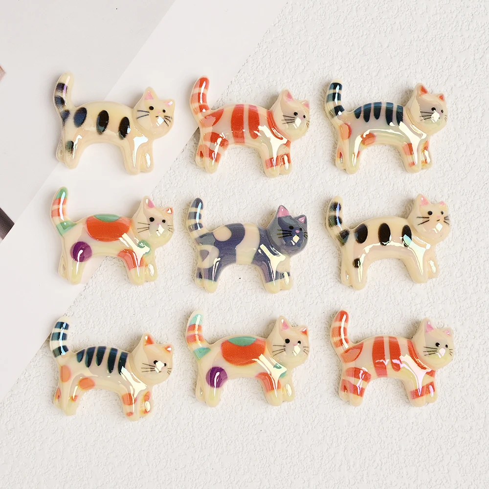 10 قطعة الخرز المسطح الراتنج القط على شكل التسنين التركيز حبة BPA الحرة فضفاض حبة لصنع المجوهرات عقد دي اي واي مصاصة سلسلة #4