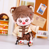 Doll's Clothes 10CM Cotton Doll Retro Chinese Style Tang Costume 4-piece Set Bjd Dolls Clothing Children Toy Dressing Accessorie