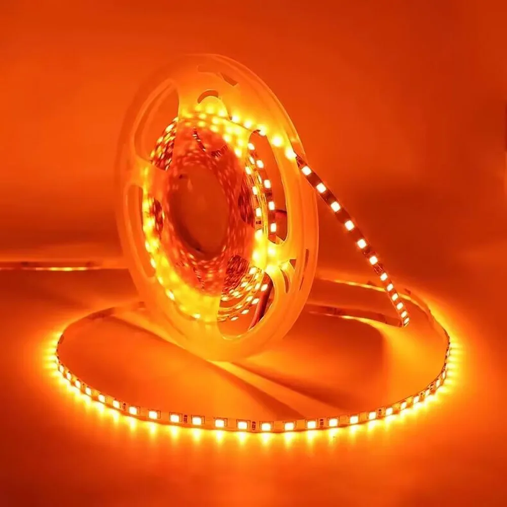 

5m Small Slender 4mm 5mm LED Flexible Strip 12v 24v Orange Amber Flame Yellow 3000K 4000K 6000K Red Green Blue Pink Backlight