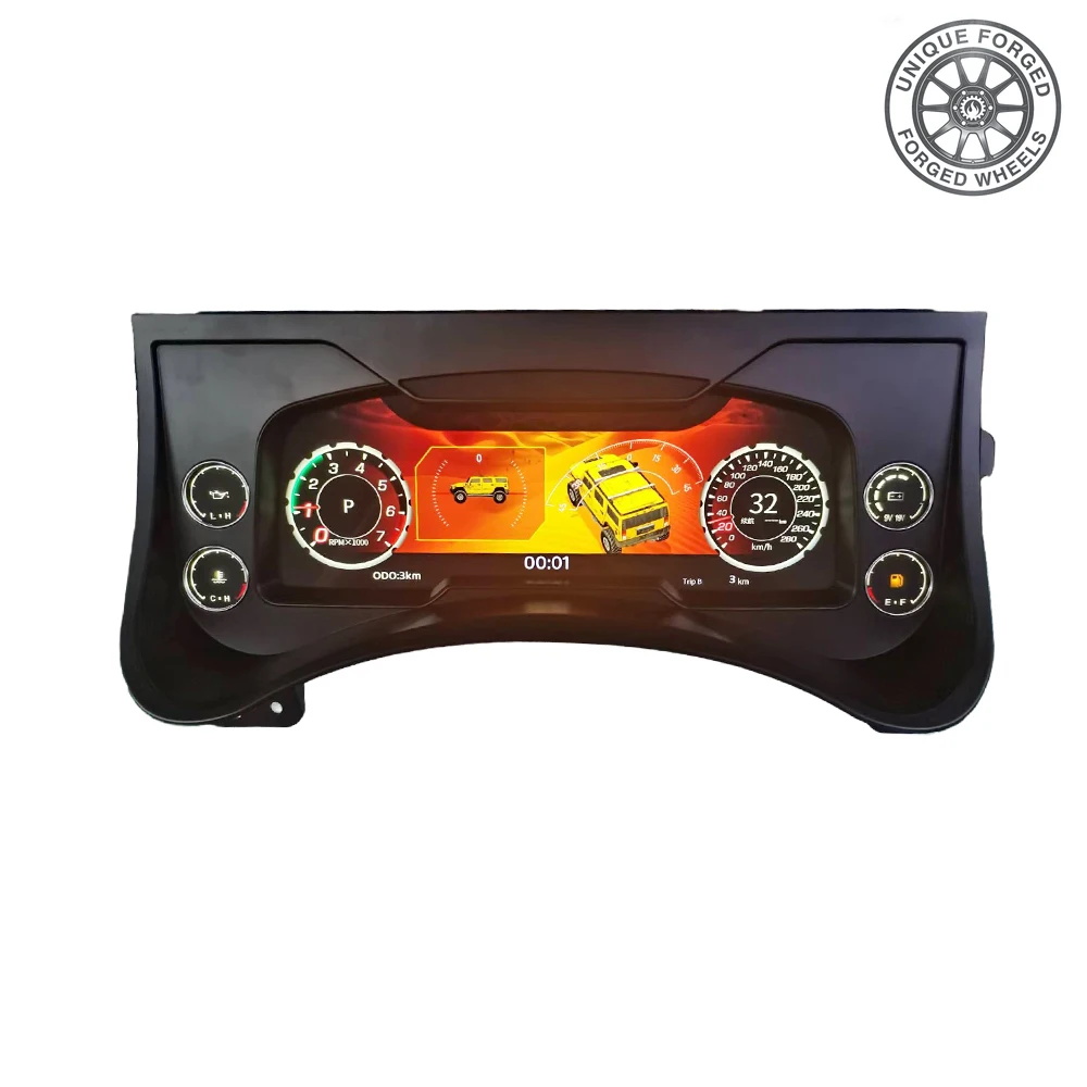 

Foforfor 12.3'' LCD Dashboard Instrument Plug and Play Odometer Virtual Digital Cluster Cockpit for Escalade 2003-2006