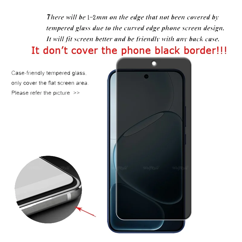 6in1 For OPPO A6 Pro 5G Glass OPPO A6 Pro 5G Global Tempered Glass 9H Privacy Anti-Spy Screen Protector OPPO A6 Pro 5G Len Glass